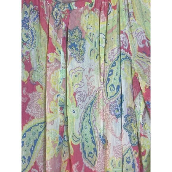 American Living Med Tropical Blouse - Picture 4 of 14